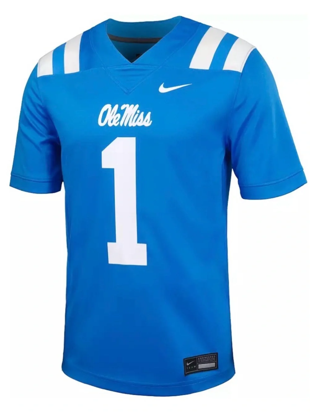 Nike Ole Miss Bright Blue #1 Football Jersey - Men's - Picture 2 of 6